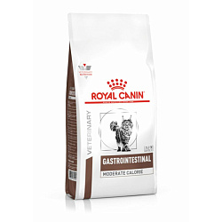 Royal Canin Veterinary Gastrointestinal Moderate Calorie диетический сухой корм для кошек при нарушениях пищеварения 2кг