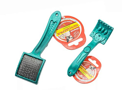 Пуходерка пластмассовая малая с каплей мягкая Дарэлл 5*5см 17*5*4см 