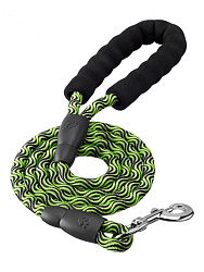 Поводок Pet-it веревочный нейлон с мягкой ручкой L 1.2*152 см зеленый