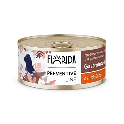 Florida Preventive Line Gastrointestinal диетический влажный корм для кошек при расстройствах пищеварения c индейкой 100гр