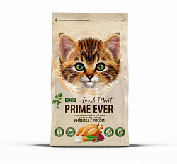 Prime Ever Fresh Meat Kitten корм сухой для котят с индейкой и рисом 1,5кг
