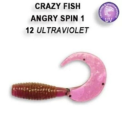 Твистер Crazy Fish Angry spin 25mm 20-25-12 