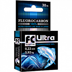 Леска AQUA FC Ultra Fluorocarbon 0,22мм 30m