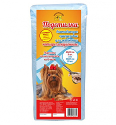 Подстилка Доброзверики 60*90 (5шт) гелевые 4-х секционные