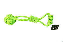 Игрушка для собак Грейфер №1 с узлом и ручкой, зеленый, 33 см ГР222/зел