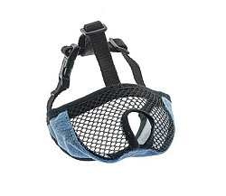 Намордник джинсовый ЕСО для собак короткомордных пород №4 обхват 27см