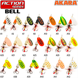 Блесна вращающаяся Akara Action Series Bell 3 8гр 2/7oz A1