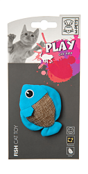 Игрушка для кошек М-Pets FISH 6*4*7 см флуоресцентная синяя