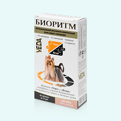 Биоритм для собак мелких пород функциональный витаминно-минеральный комплекс 48тб