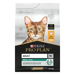 Pro Plan Cat Adult корм сухой для кошек взрослых с курицей 3кг