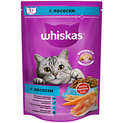 Whiskas корм сухой для кошек с нежным паштетом Аппетитный обед с лососем 350гр