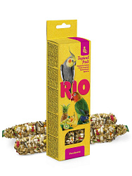 Лакомство для попугаев RIO палочки для средних тропические фрукты 2*75г 