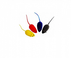 Игрушка для кошек Мышь виниловая с пищалкой цветная, 6 см ИУ72/30 Уют