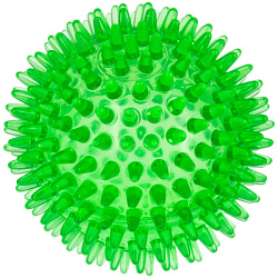 Игрушка для собак Мяч массажный 10см прозрачный Crystal (зеленый) ZooOne