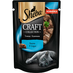 Sheba Craft Collection консервы для кошек сочные слайсы с лососем в соусе 75гр