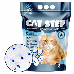 Cat Step Crystal Blue впитывающий силикагелевый наполнитель 3л