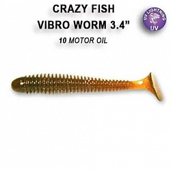 Виброхвост Crazy Fish Vibro Worm 85mm 12-85-10