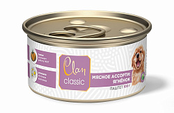 Clan Classic консервы для щенков паштет Мясное ассорти с ягненком 100гр