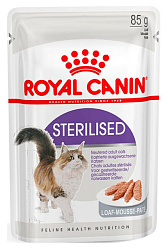 Royal Canin Sterilised консервы для кошек стерилизованных до 7 лет паштет 85гр