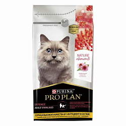 Pro Plan Cat Adult Nature Elements Защита корм сухой для кошек взрослых стерилизованных с курицей 1,4кг