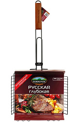Решетка гриль ПИКНИЧОК "Русская"глубокая,с антипригарным покрытием  401-730