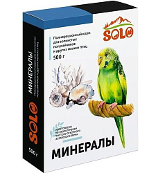 SOLO Минералы корм для волнистых попугаев и мелких птиц 500гр