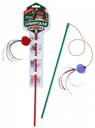 Дразнилка для кошек Мистер Алекс Удочка шарик погремушка-лента