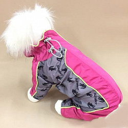 Дождевик для собак Lacosta серо-розовый девочка 18