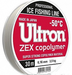 Леска Ultron Zex Copolymer 0,18мм 4,0кг 30м прозр.