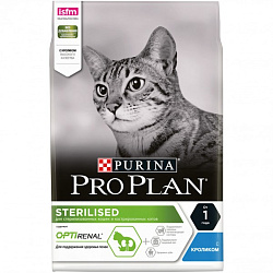 Pro Plan Cat Adult Sterilised корм сухой для кошек взрослых стерилизованных с кроликом 3кг