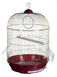 Клетка для птиц №1  33*53 круглая комплект (309) золото