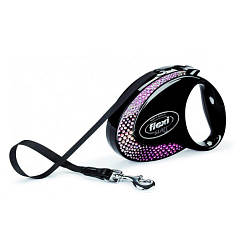 Поводок рулетка FLEXI Glam Composition S 3м 12кг