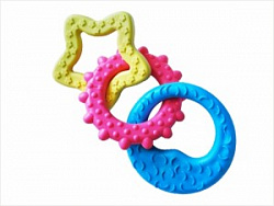 Игрушка для собак грызаки для собак, связка звезда, шестеренка кольцо, литые 17 cм ИШ113 Уют