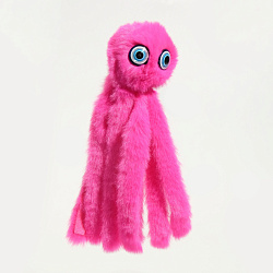 Игрушка для кошек "Осьминожек" из искусственного меха , до 19 см, фуксия   7475860
