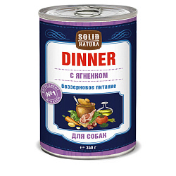 Solid Natura Dinner влажный корм для собак с ягненком 340гр