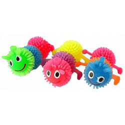 Игрушка для кошек Гусеница неоновая силикон средняя К5640