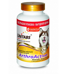 Юнитабс ArthroActive с Q10 для собак при болезнях суставов 200 таблеток