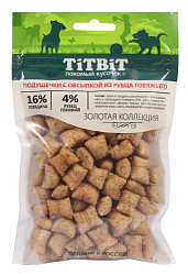 TiTBiT Золотая коллекция лакомство для собак Подушечки с обсыпкой из рубца говяжьего 80гр