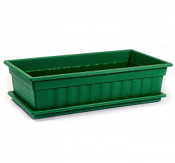 Ящик для рассады и цветов Домашняя грядка 430*220*115 с поддоном темно-зеленый