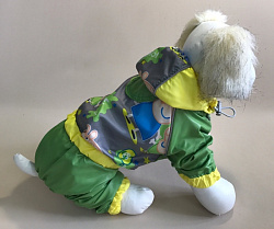 Дождевик для собак "Пеппа" зеленый 24