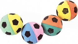 Игрушка для кошек Мяч футбольный двухцветный 4см 02Т