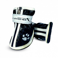 Ботинки для собак черные с лапками 55*45*55мм YXS083-4