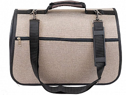 Сумка-переноска "Дарэлл" Променад №2 40,5*24*24см с карманом бежевый