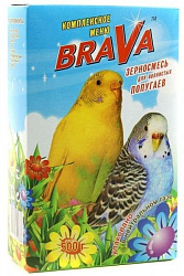 Brava Корм для попугаев волнистых комплексное меню 500гр