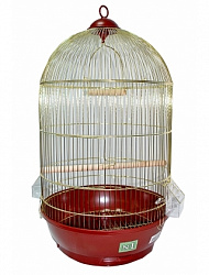 Клетка для птиц №1  40*70 круглая комплект (330) золото