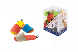 Игрушка для собак Конфети Тапочек 12см эко-кожа 2409