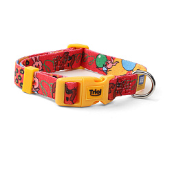 Ошейник нейлоновый "Большой секрет" М, красно-желтый, 20*340-490мм СОЮЗМУЛЬТФИЛЬМ Triol
