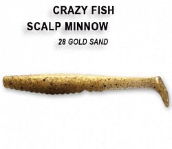 Виброхвост Crazy Fish Scalp Minnow 100mm 18-100-28