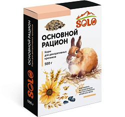 SOLO Основной рацион корм для кроликов декоративных 500гр