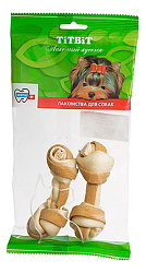 TiTBiT Лакомство для собак Кость узловая №2 (2шт) с курицей 3237